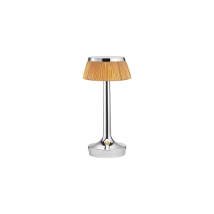 Flos Bon Jour Unplugged rechargeable lamp chrome-rattan