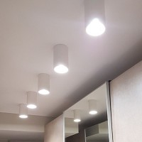 ISYLUCE Ceiling Plaster Spotlight Downlight GU10 Round 70x140