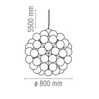 Flos Taraxacum 88 Lampada a Sospensione Lampadario in alluminio