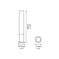 Ideal Lux Edo garden bollard