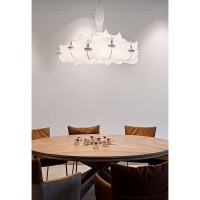 Flos Zeppelin White Suspension Lamp Chandelier Cocoon resin by