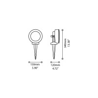 Ideal Lux Litio faretto da esterno con picchetto