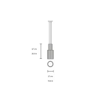 Masiero Vegas lampada a sospensione verticale led