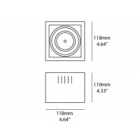 Logica Frame downlight for led recessed GU10 Adjustable