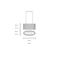 Masiero Vegas lampada a sospensione led ovale