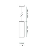 Logica Cyl lampada a sospensione led Ø80mm