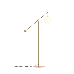 Luceplan Malamata brass floor lamp