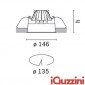 iGuzzini R111 Deep Laser Downlight fixed white round recessed