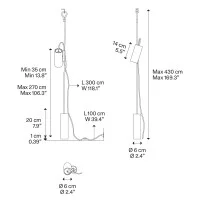 Lodes Cima Suspension Floor Lamp Adjustable Led by Marco Dessì LODES - 5 Lodes Cima Suspension Floor Lamp Adjustable Led by Marco Dessì LODES - 5