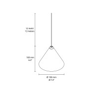 Flos String Light Cono e switch terra blu
