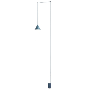 Flos String Light Cono e switch terra blu