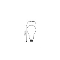 Daylight Carbon spiral C35 LED bulb E14 3.5W dimmable