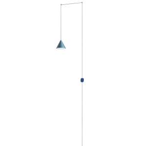 Flos String Light Cono e rosone blu
