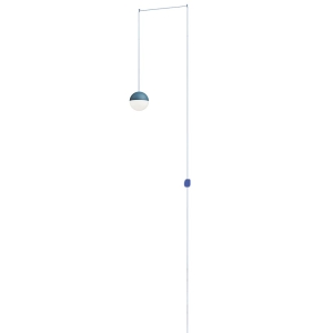 Flos String Light Sfera e rosone blu