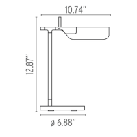 Flos Tab T LED Table Lamp Black By Edward Barber & Jay Osgerby