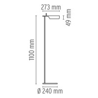 Flos Tab F LED Floor Lamp adjustable by Edward Barber & Jay