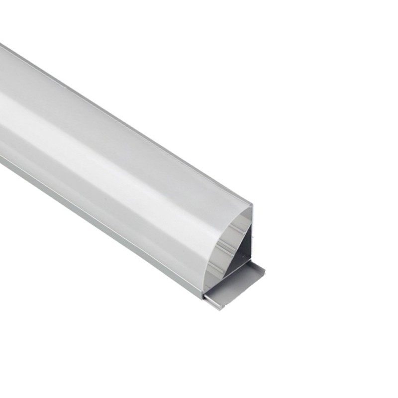 Duralamp Profilo Alluminio Biemissione Schermo Cupola 45 per 2 Strip LED