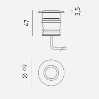 Flos A-Rise 49 Faretto Incasso Acciaio Inox