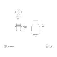 PAN Nip LED 2W Faretto Incasso Tondo Pavimento ip67