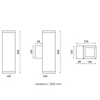 Ares Visca Applique single emissionn Wall Lamp 1X35W G12 for