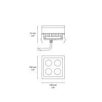 Flos C-Me Square 100 led recessed IP67