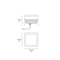 Flos C-Me Opal Square 100 incasso led IP67