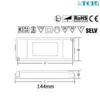 Tci Electronic Transformer DOLPHIN 70W 12V 20-70W Dimmable by