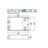 TCI Alimentatore LED DC JOLLY 20W dimmerabile