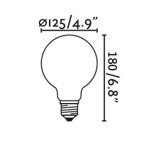 Lampadina LED Globo Chiara 8W - 75W 2700K E27 1000lm Chip LED a