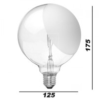 Lampadina LED E27 G125 2W 230V 2700K 200 lm Smerigliata
