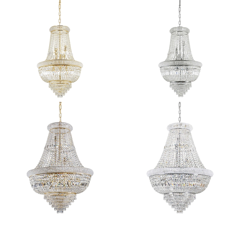 Ideal Lux Dubai suspension lamp in crystal