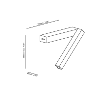 Ledsc4 Hall Slim led wall lamp orientable