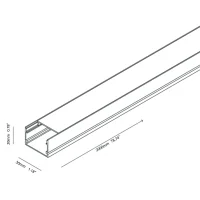 Novalux 2m white recessed profile for LED strips Novalux 2m white recessed profile for LED strips