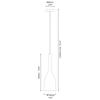 copy of Ideal Lux Doc metal suspension lamp with switch