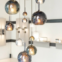 Penta Glo Large glass Suspension Lamp