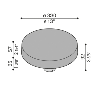 Lombardo Line 330 LED pole head for 60mm pole