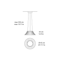 Martinelli Luce Plissè led suspension lamp