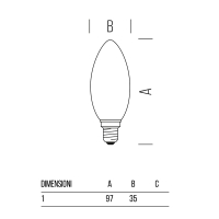 Bot Lighting Oliva stick h lampadina led trasparente classe A