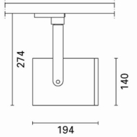 iGuzzini Front Light LED 25W Proiettore cilindro da Binario Nero