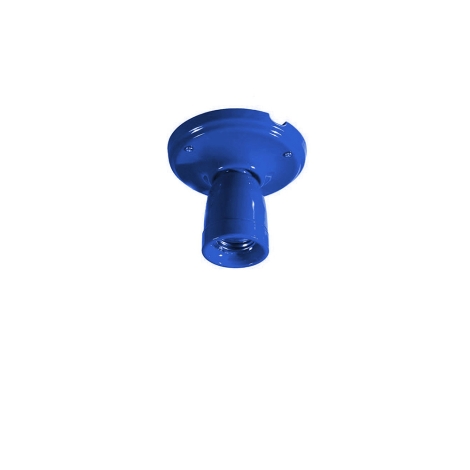 Blu ceramic lamp with E27 lamp holder