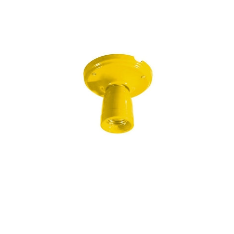 Yellow ceramic lamp with E27 lamp holder