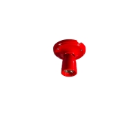 Red ceramic lamp with E27 lamp holder