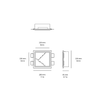 Novantadieci 9010 Microcosmi Mirage lampada da incasso led