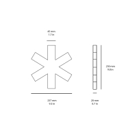 Novantadieci 9010 Asterisk lampada da parete led