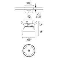 Flos WAN Spot Recessed Adjustable Spotlight Downlight G9