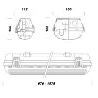 Daylight Italia Ceiling Lamp for Tubes G13 T8 Fluorescent or