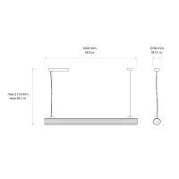 Astro Lighting Io Pendant 1000 lampada a sospensione led nera