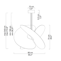 Luceplan Levante large lampada a sospensione led