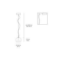 Vistosi Jube 18 led suspension lamp