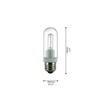 Tubular JDD halogen bulb E27 dimmable transparent